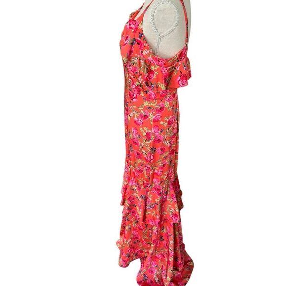 Keepsake The Label Tiered Maxi Dress in orange pink 6 - Picture 4 of 7